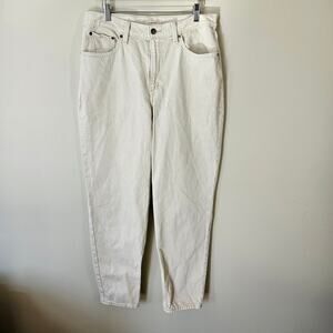 Levi's 80s Mom Jeans Size 31 x 30 High Rise Tapered Beige Neutral Minimalist